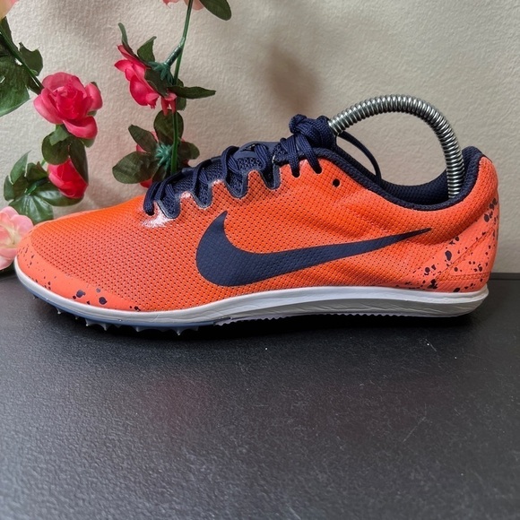 🌹 NIKE Zoom Rival D 10 Track Spikes US Women's Sz 7.5 Bright Mango Running - Picture 15 of 16